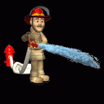 Анимация пожарник