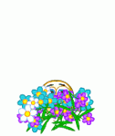Радостный смайлик с цветами