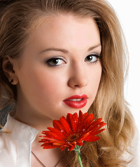 Фото девушка с цветком