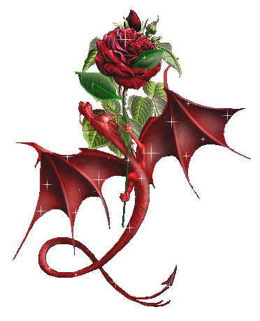 Дракон с розой