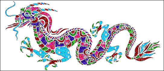Блестящий дракон змей