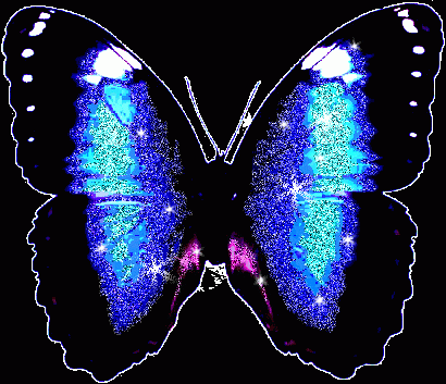 Бабочка с синими крыльями