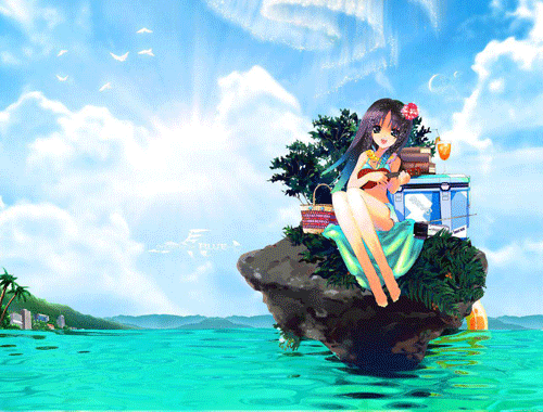 Девочка на островке