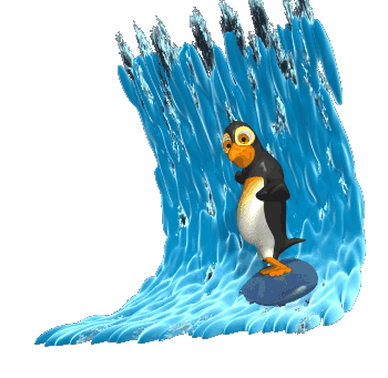 Пингвин на волне