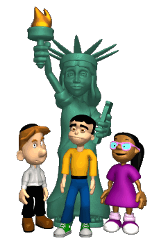 3D анимация статуя свободы