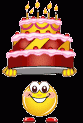 Смайлик с большим тортом