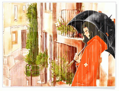 Рисунок под дождем