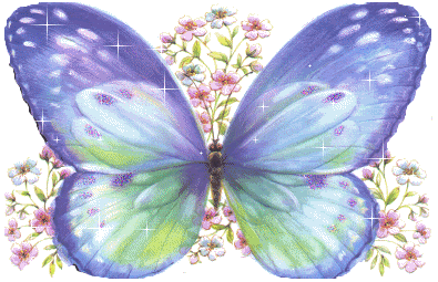 Анимированная картинка с бабочкой
