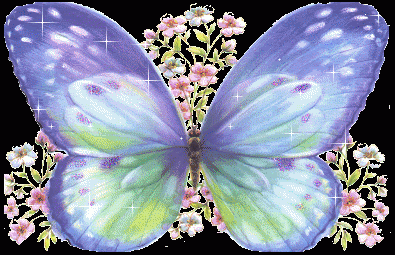 Анимированная картинка с бабочкой
