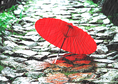 Картинка красный зонт