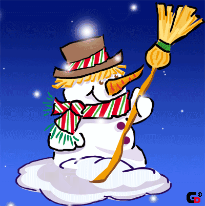 Нарисованный снеговик